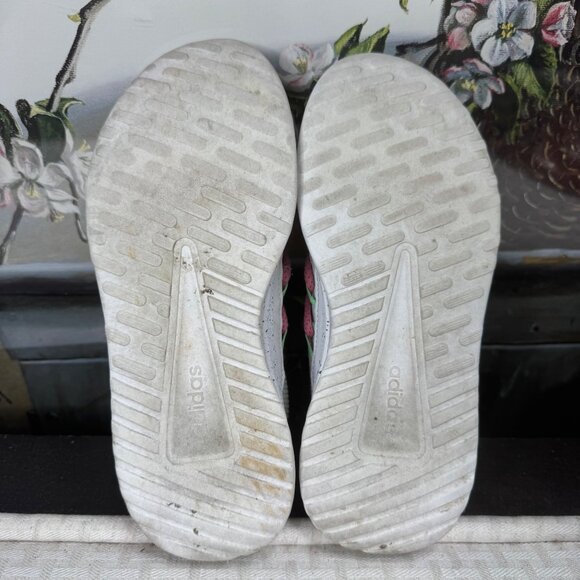 Adidas Kids Girls Size 3.5 Pink & White Sneakers - Picture 6 of 7